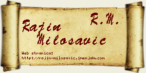 Rajin Milosavić vizit kartica